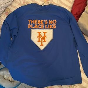 XL Official New York Mets Blue Long Sleeve Theres No Place Like